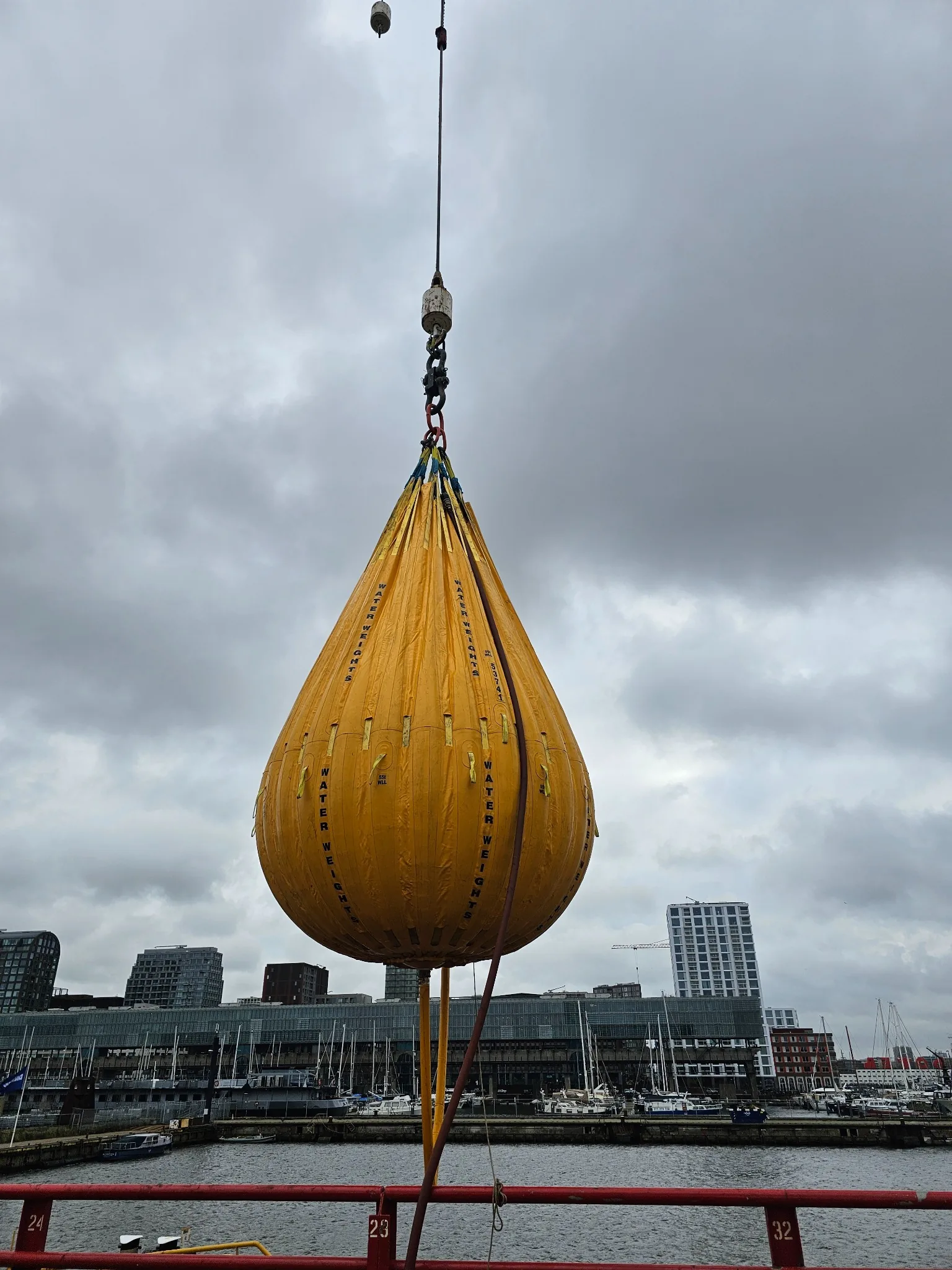 Water weight proof load testing